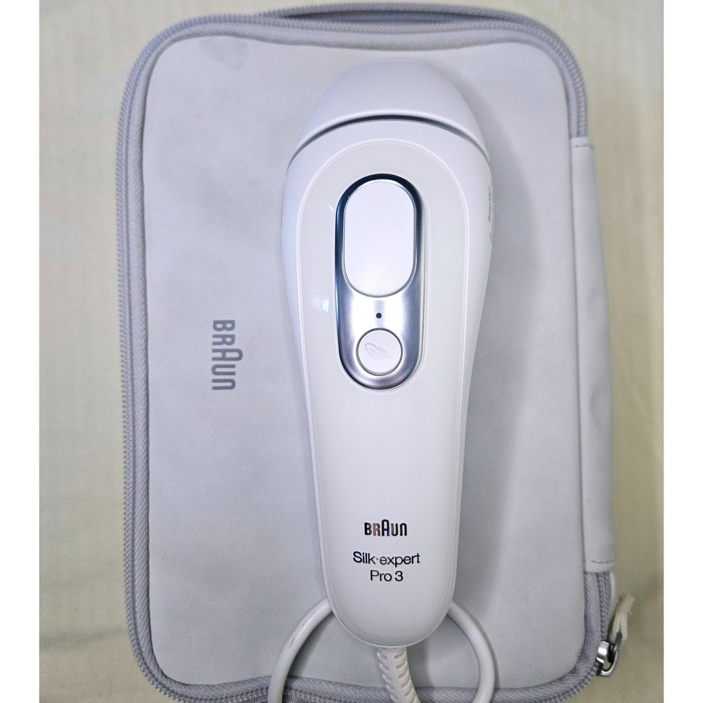 Braun Silk-expert Pro 3 IPL Hair Removal System White Grey Case 3 Heads PL3132
